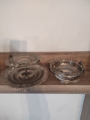 Silver-plated decorations used, pack of 30 pieces