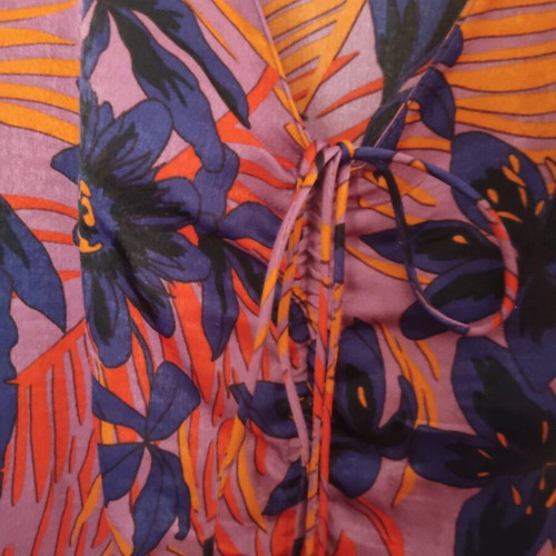 Mini dress Zara satin-type caftan Large like new