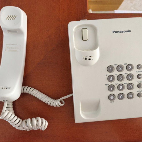 Panasonic KX TS500FX telephone used, white, wired