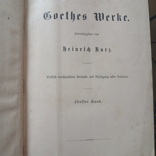 Goethe books used, 7 volumes, Leipzig editions 1850-1865