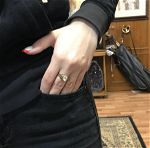 Δαχτυλιδι μονόπετρο vintage με διαμαντι