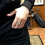  Δαχτυλιδι μονόπετρο vintage με διαμαντι