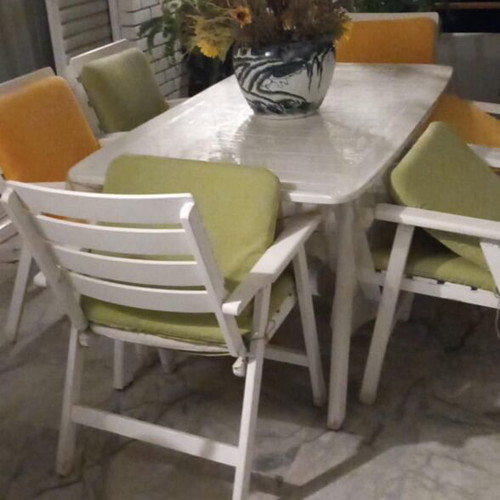 Outdoor dining set with table and 6 chairs