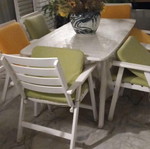 Outdoor dining set with table and 6 chairs