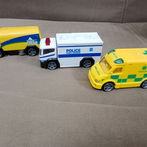 Teamsterz toy cars used, set of 3, length ~11 cm
