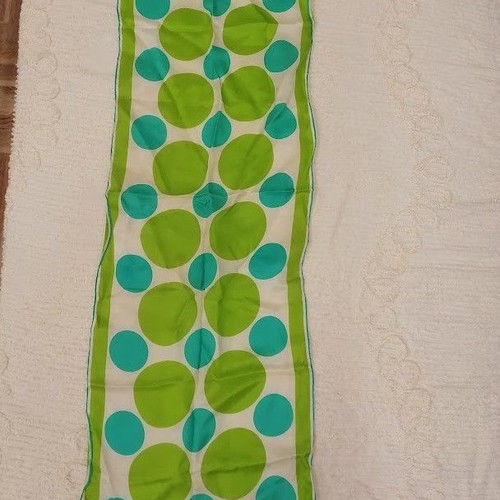 Vintage Vera Neumann silk satin scarf 60s 70s polka dot with ladybug used