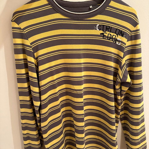 Esprit long-sleeve shirt like new, khaki and yellow, size S
