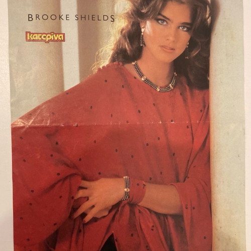 Brooke Shields - Elizabeth Taylor Insert Poster from Katerina Magazine like new