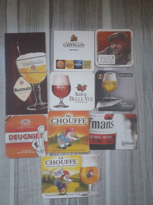 Beer coasters used, set of 10, No 2