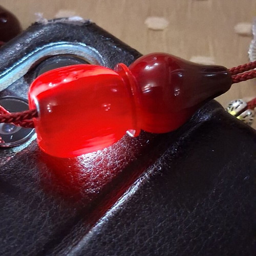 Bakelite Komboloi used, 33-bead Syrian origin with traditional metal finish