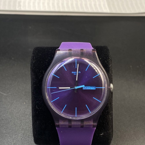 Swatch New Gent Purple Rebel watch like new, unisex, quartz