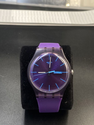 Swatch New Gent Purple Rebel watch like new, unisex, quartz