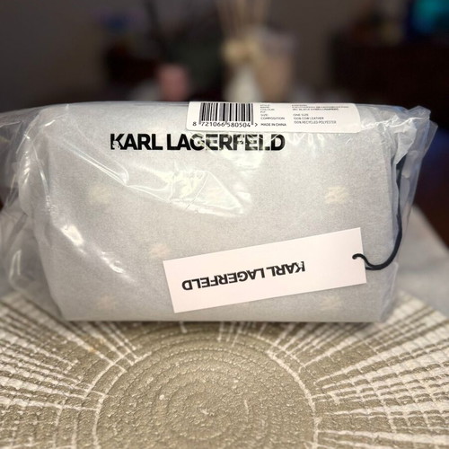 Karl Lagerfeld K/Autograph SM Crossbody Bag new, black and gold leather