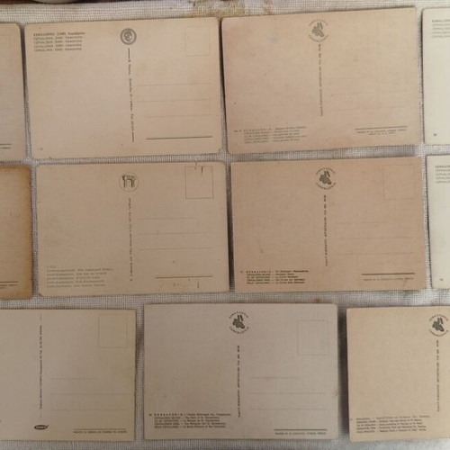 Kefalonia postcards set of 11 different colorful, like new