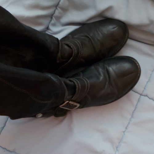 Pepe Jeans women's boots used, leather and denim