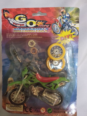 Miniature motorcycle with wheel change accessories new