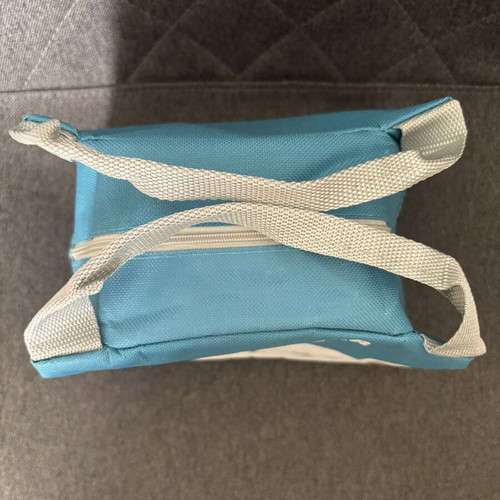 Lunch bag new, light blue with animal design and thermal insulation