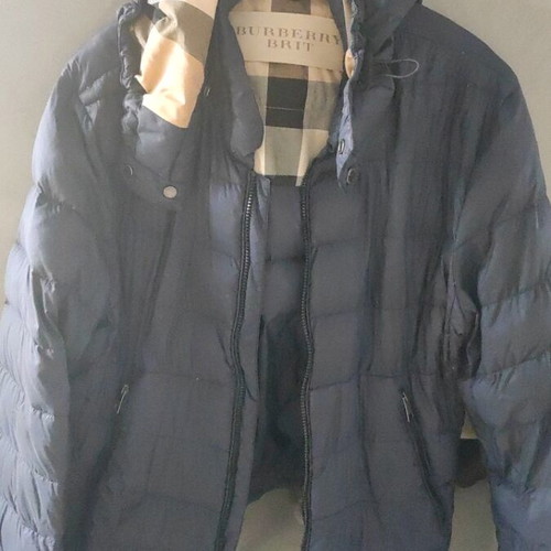 Burberry Brit men's down puffer jacket XXL, navy blue