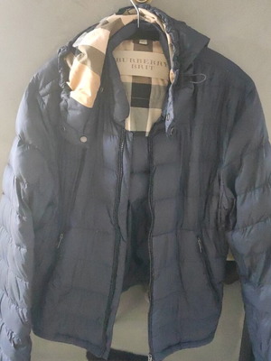 Burberry Brit men's down puffer jacket XXL, navy blue