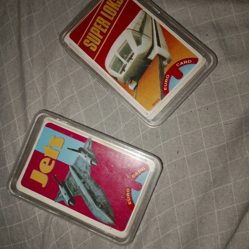 Retro card games used with memories from 70s, 80s, 90s
