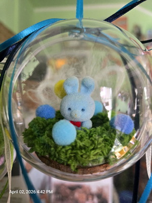 Μπαλίτσα με ζωάκι καινούργια, χειροποίητη κατασκευή