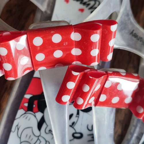 Disney vinyl sandals used, size 40, Minnie Mouse with bow