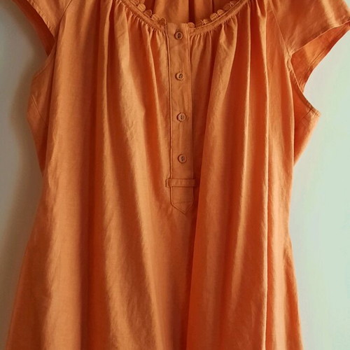 Marks & Spencer blouse linen viscose orange size UK-16 like new