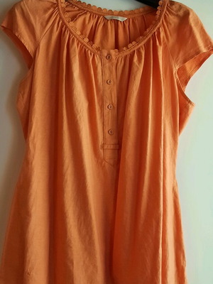 Marks & Spencer blouse linen viscose orange size UK-16 like new