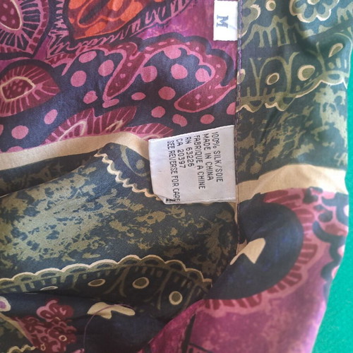Silk shirt like new, colorful, size M