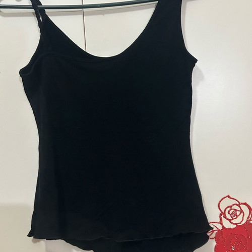 JusTop top with sequins asymmetrical, like new, black and silver