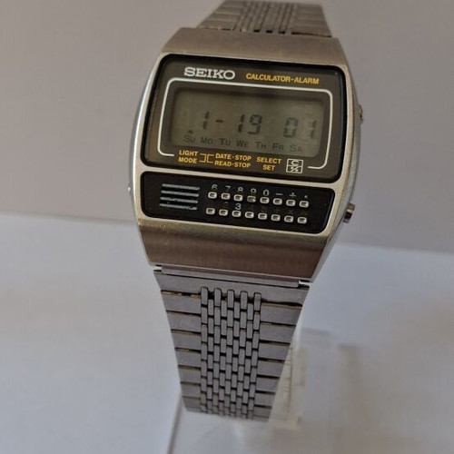 Seiko digital calculator watch 1980 used, functional