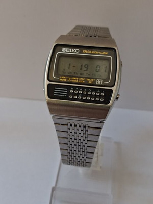 Seiko digital calculator watch 1980 used, functional