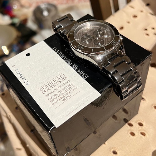 Emporio Armani Ceramica Chronograph Watch like new with certificate