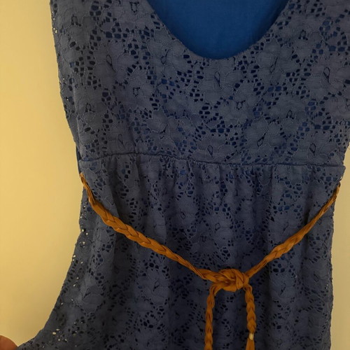 Dress with lace like new, blue, size S