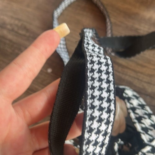 Dog leash new with white flower pin bolero style black and white