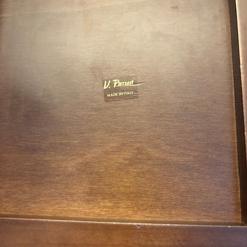 Case for playing cards and chips, wooden and leather made in ITALY