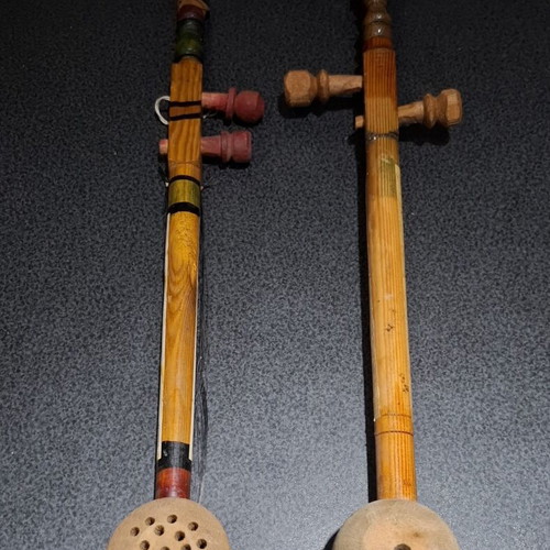 Set of 2 Rababa Traditional String Instruments used, Egyptian