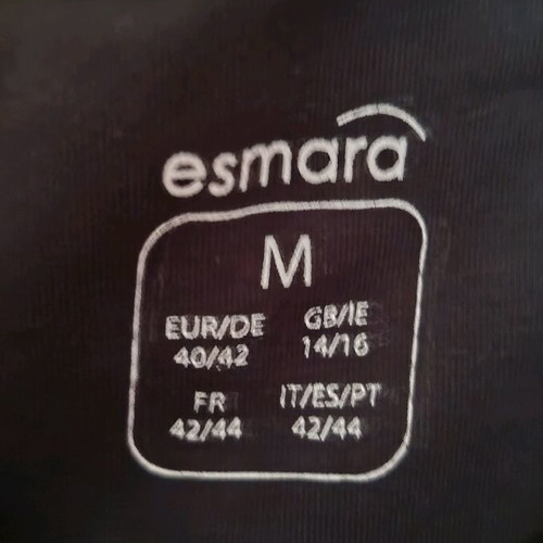Esmara strapless women's blouse like new, black and white, size M