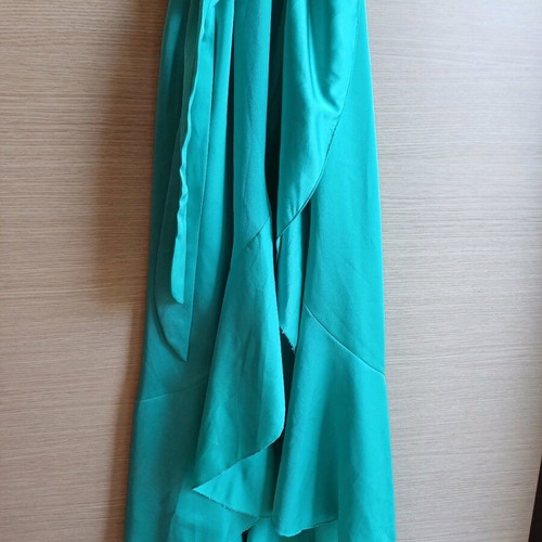 Summer dress turquoise with wrap chest and belt, worn once