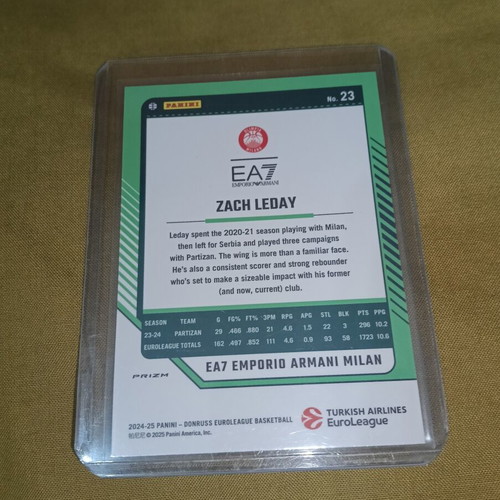 Leday White Sparkle SSP card like new, with sleeve and top loader