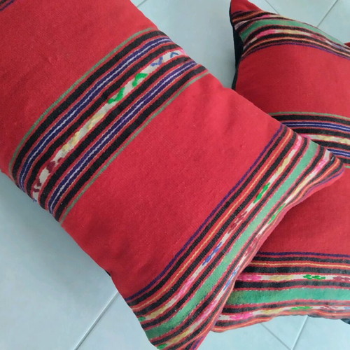 Woven pillowcases like new, 60x35 cm, traditional design