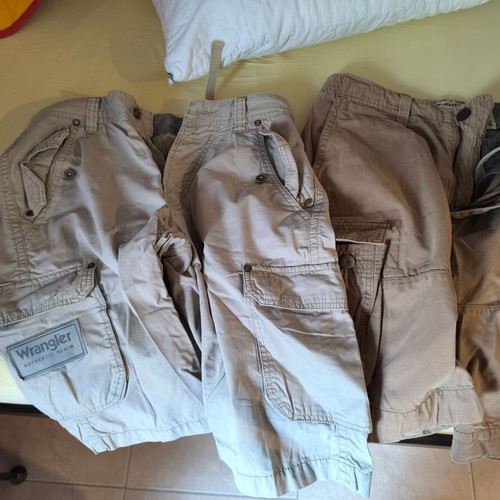 Bermuda shorts used size M, beige and brown