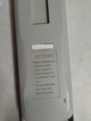 Sanyo remote control for air conditioner used