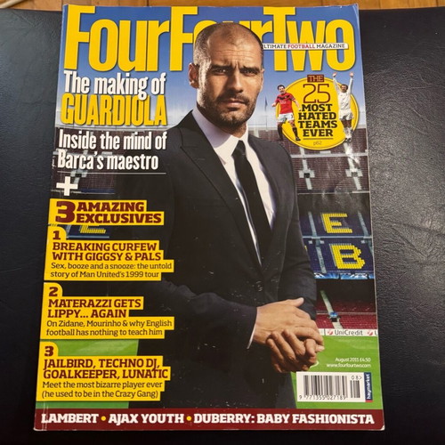 FourFourTwo magazine used, August 2011 issue with Guardiola cover