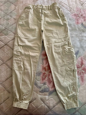 Bershka women's pants used beige-mint, size S