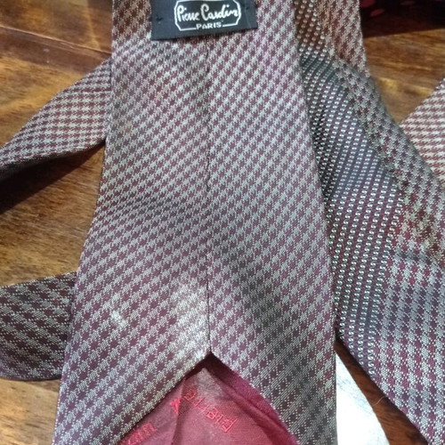 Classic Pierre Cardin tie used, gray and grenat colors