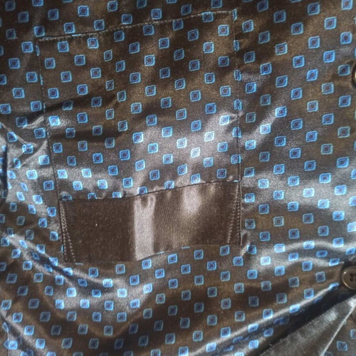 Men's satin pajamas XL new, black and blue