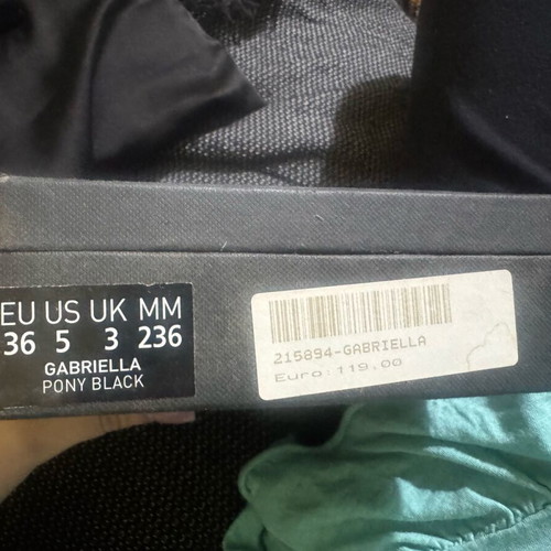 Butterfly Twists Gabriella Pony Black ballerinas like new, size 36, black