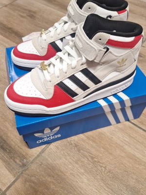 Adidas Forum Mid J new women's boots white and red