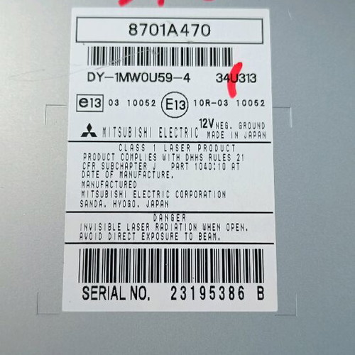 Genuine Mitsubishi ASX 2008–2014 factory dashboard with radio CD new